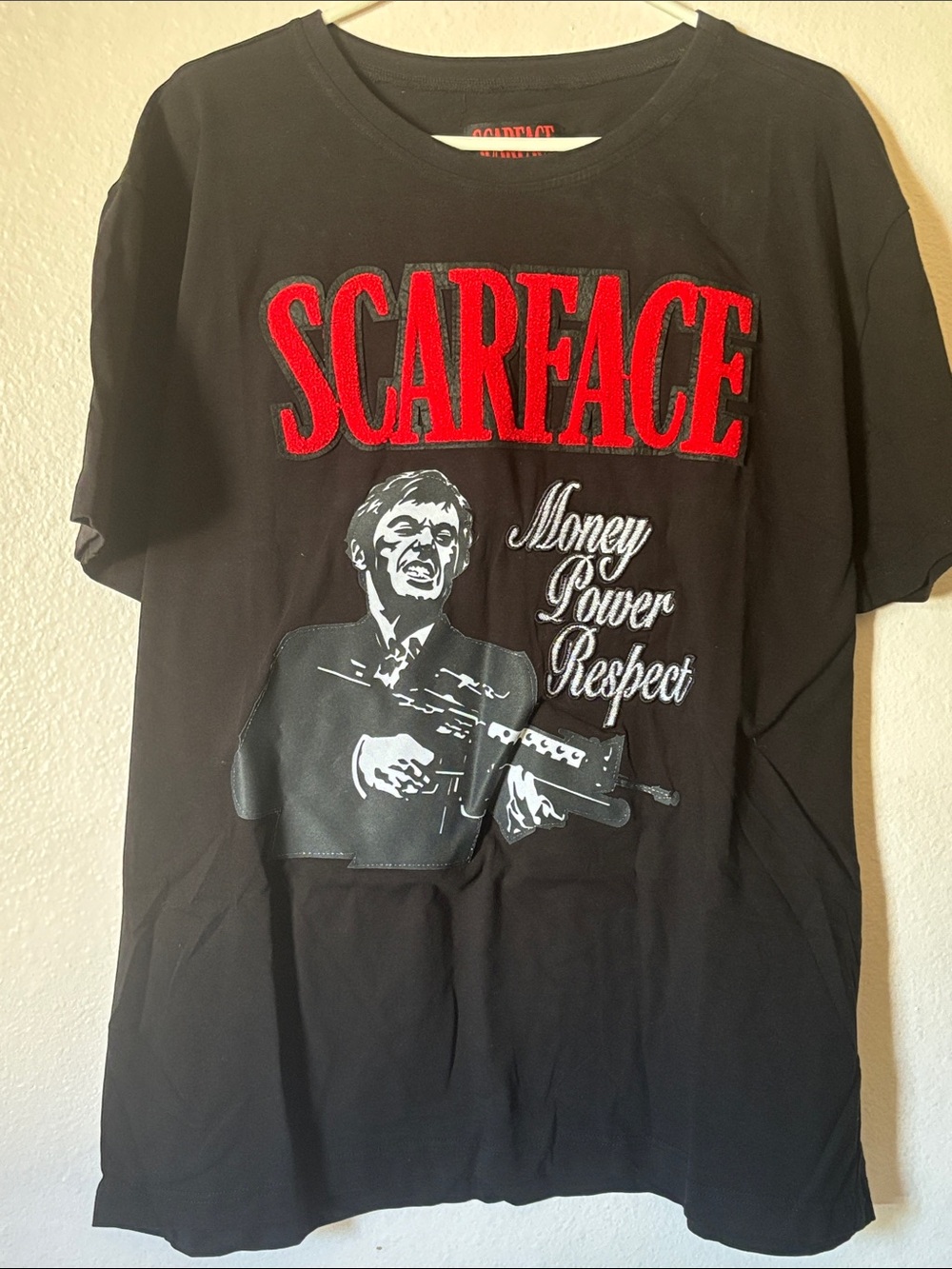 Scarface Black Men’s Short Sleeve Graphic Tee Shirt, Size 2X